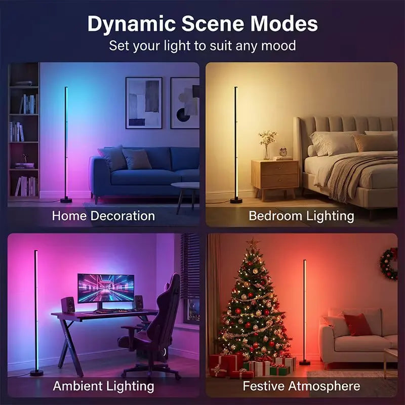 Modern Minimalist RGB Corner Floor Lamp