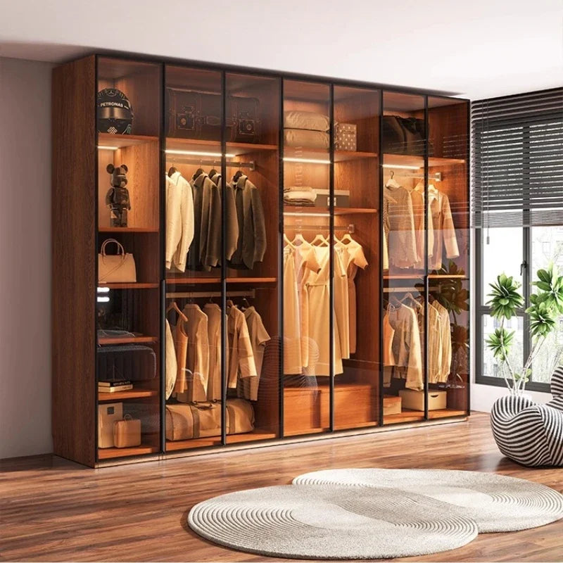 Modern Armoire glass wardrobe