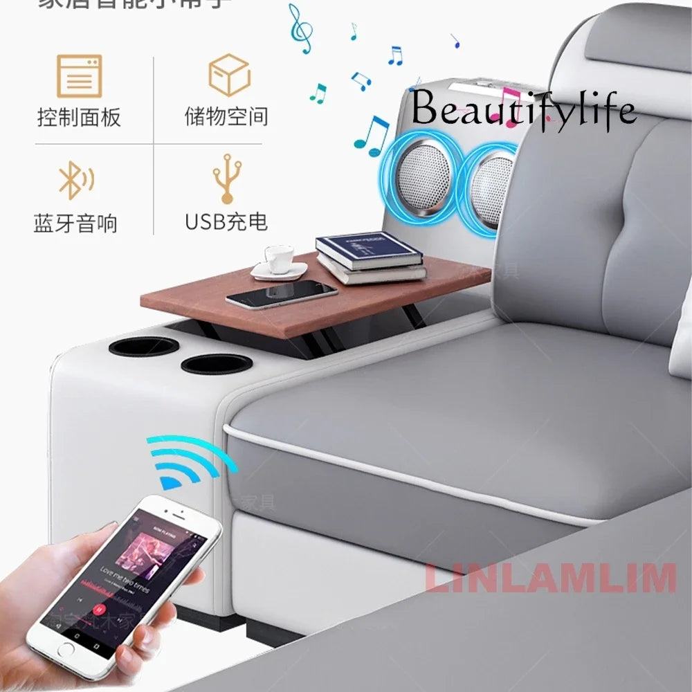 Modern Scientific Cloth Sectional Sofa Set with Chaise Lounge