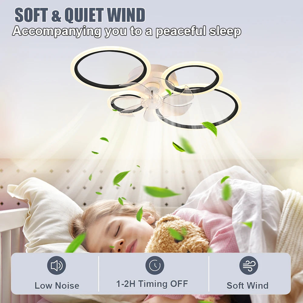 Led Low Noise Ceiling Fan Chandelier