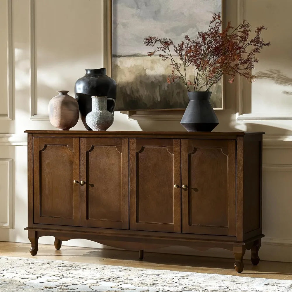 Farmhouse Style Wood Sideboard Buffet Cabinet