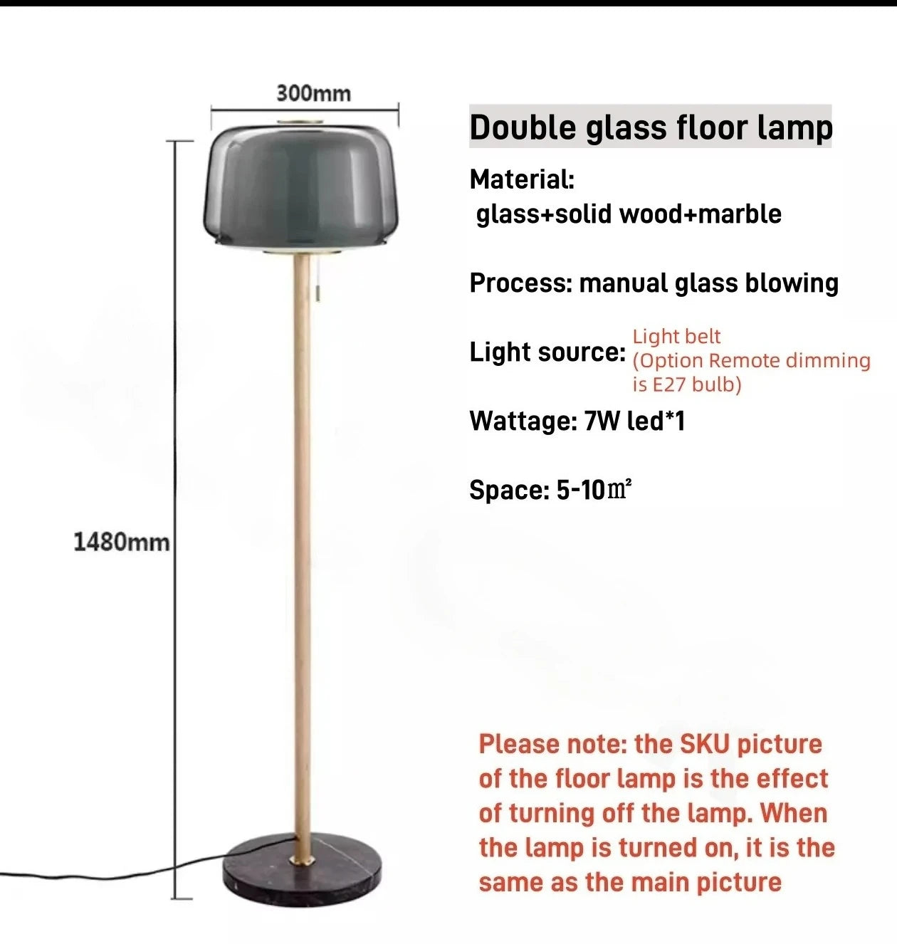 Modern Creative Glass Standing Floor Lamp