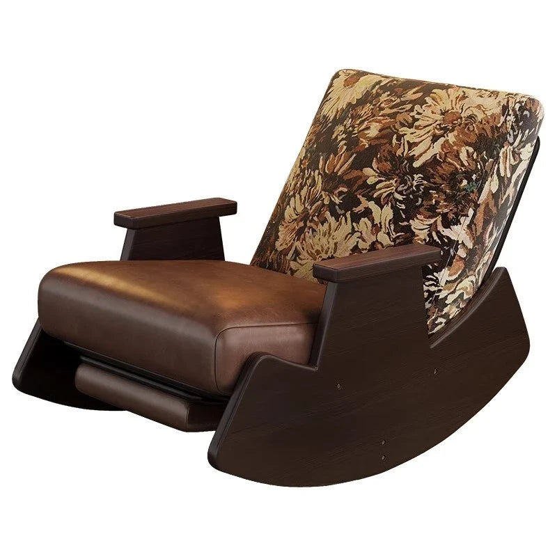 Solid wood retro rocking chair