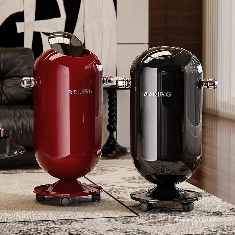Swing Lid Trash Can Wheeled High Capacity