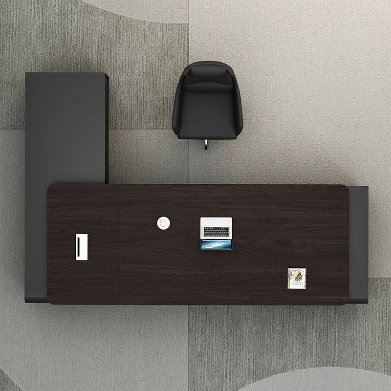L Shape Executive Desk Designer Drawers