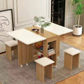 Folding Dining Table Set 4 Chairs Italian Nordic Luxury Dining Table Decorate Simple Mesas Y Sillas De Comedor Kitchen Furniture