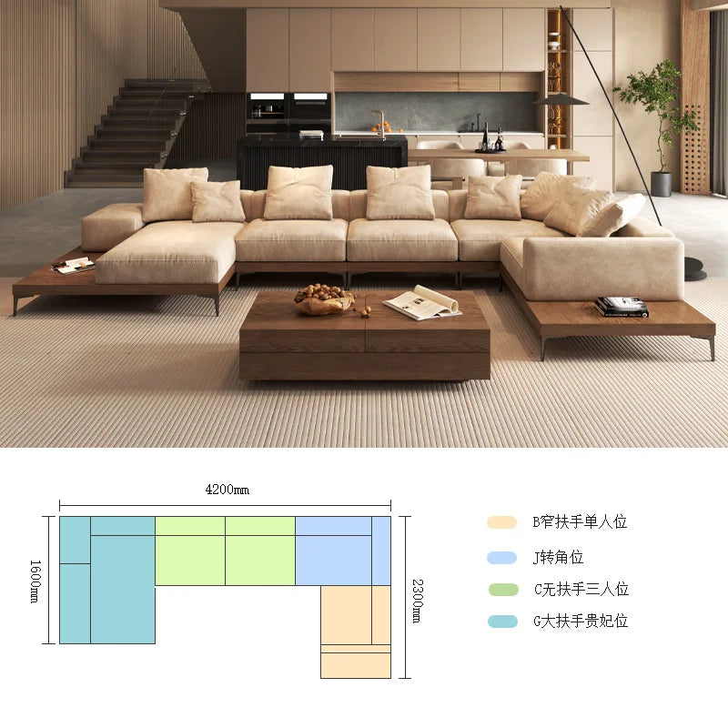 Japanese Style solid wood sofa