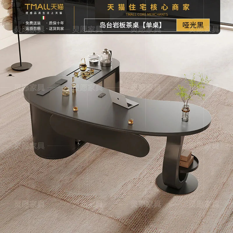 Luxury Irregular Shaped Sintered Stone Desk