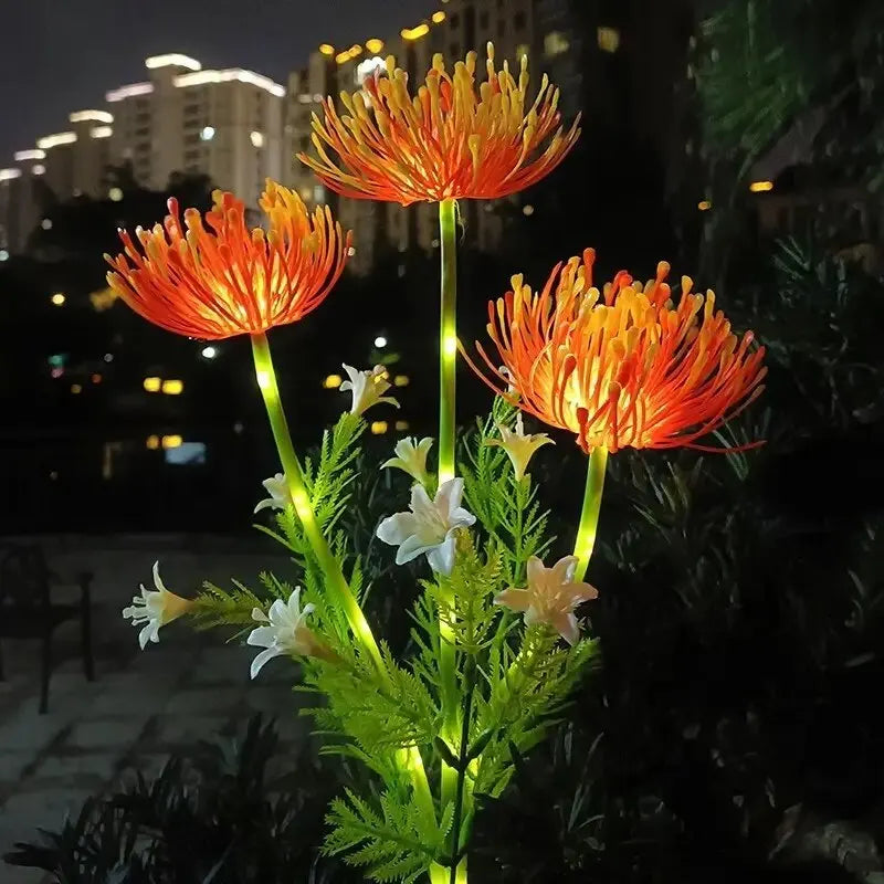 2PC Solar Bian Flower LED Garden Lights,Outdoor Waterproof Lawn Lamp,Landscape Lighting For Yard,Walkway,Path,Party,Christmas