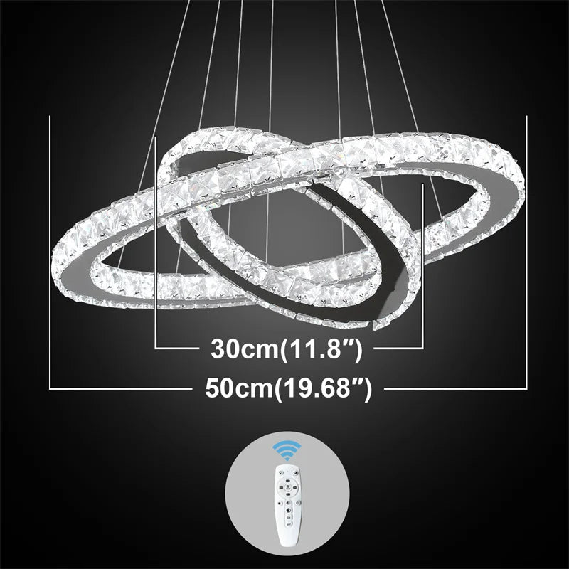Modern Crystal Rings Led Chandelier