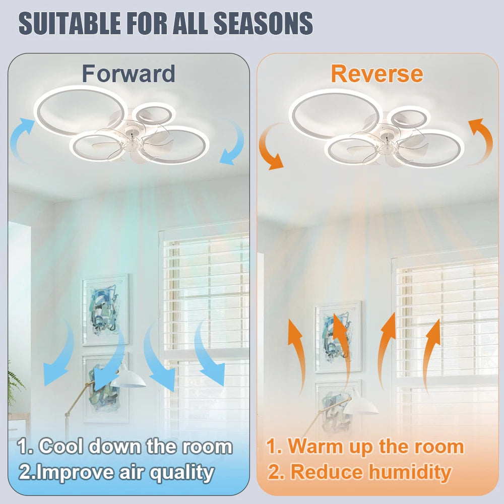 Led Low Noise Ceiling Fan Chandelier