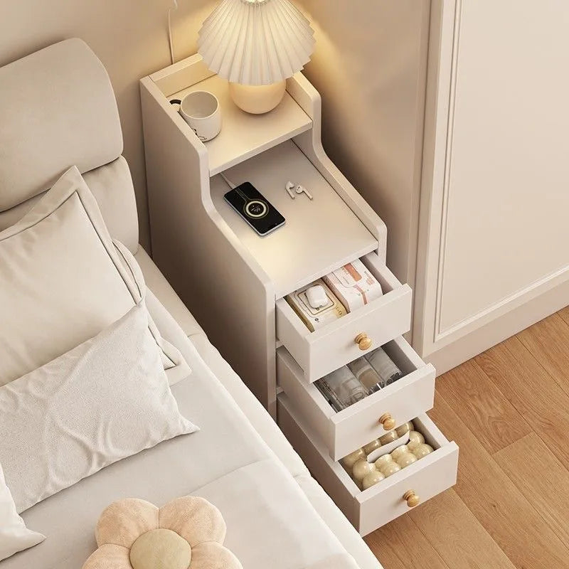 Bedside table Household bedroom Extremely narrow bedside seam rack 20CM wide