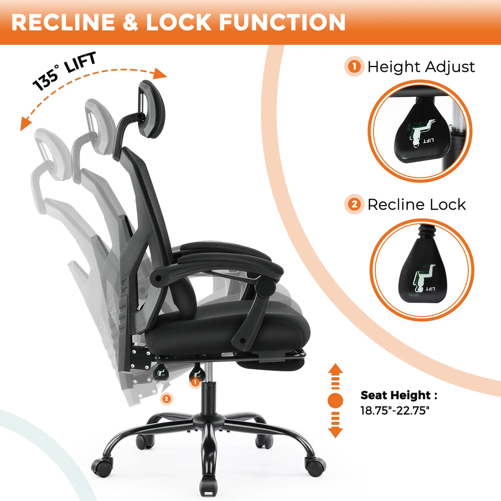 High Back Ergonomic Reclining Gaming Office Chair
