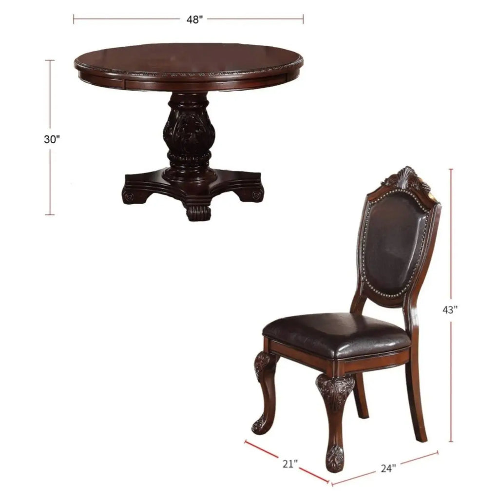 5pc Dining Set with 1 Table & 4x Side Chairs