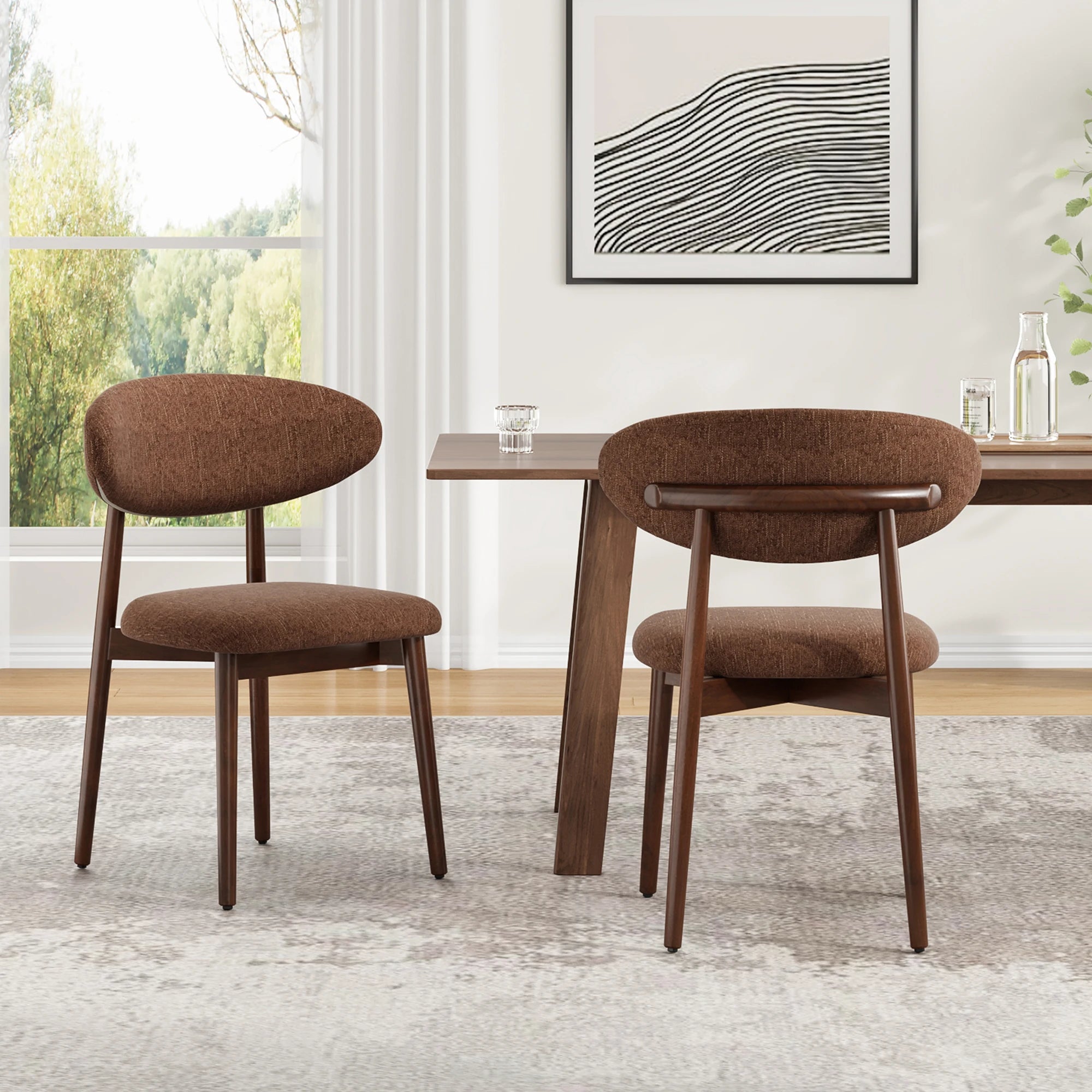 Farini Solid Wood Dining Chairs Set of 2