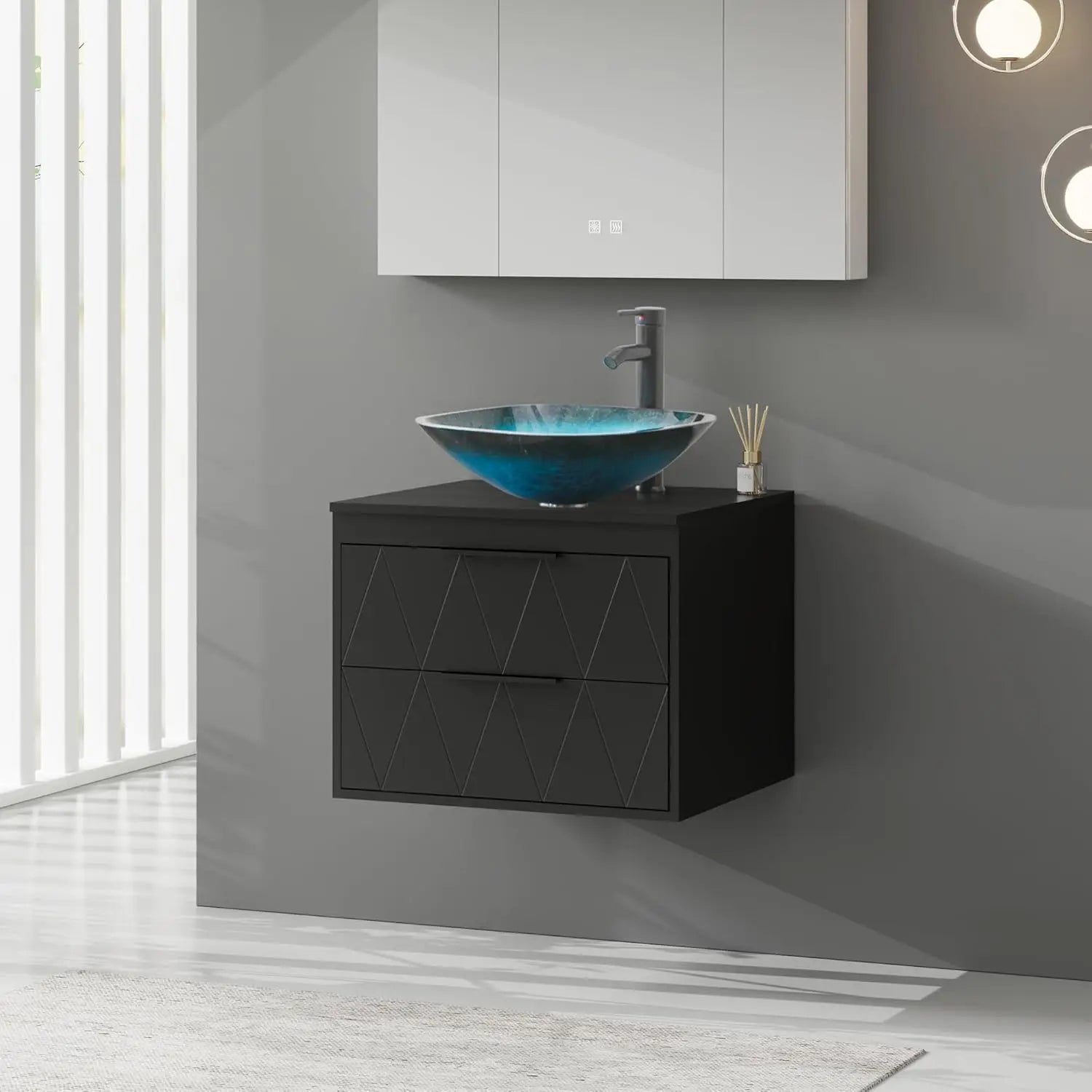 24" Floating Bathroom Vanities with Sink Combo