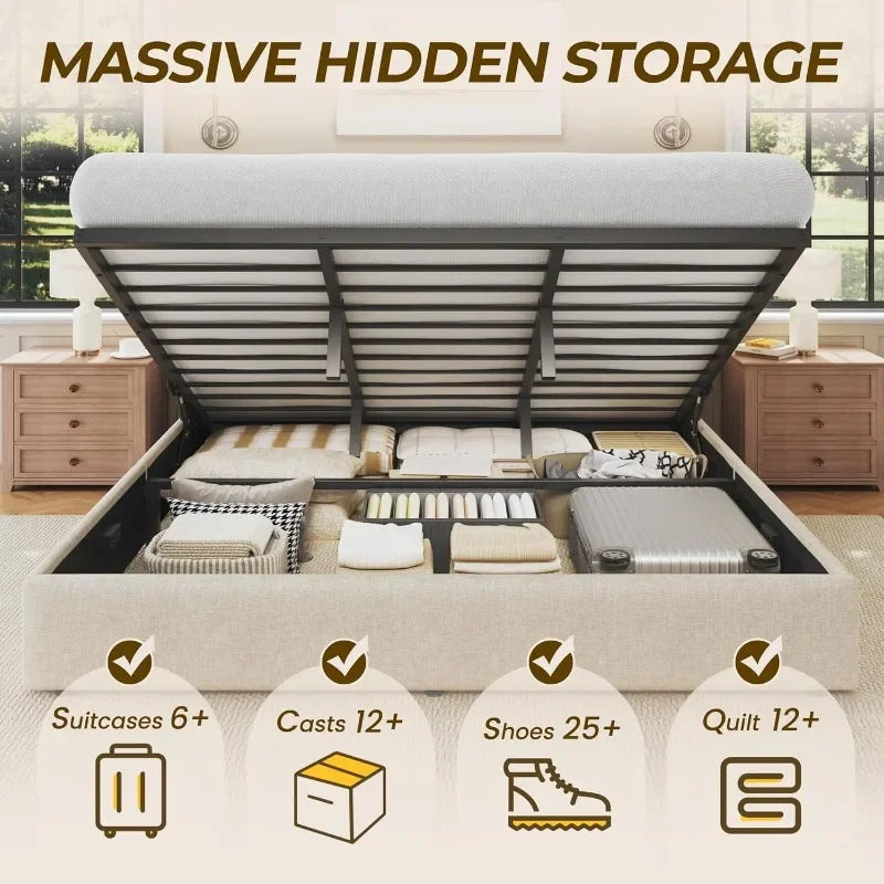 King Size Lift Up Storage Bed Frame,