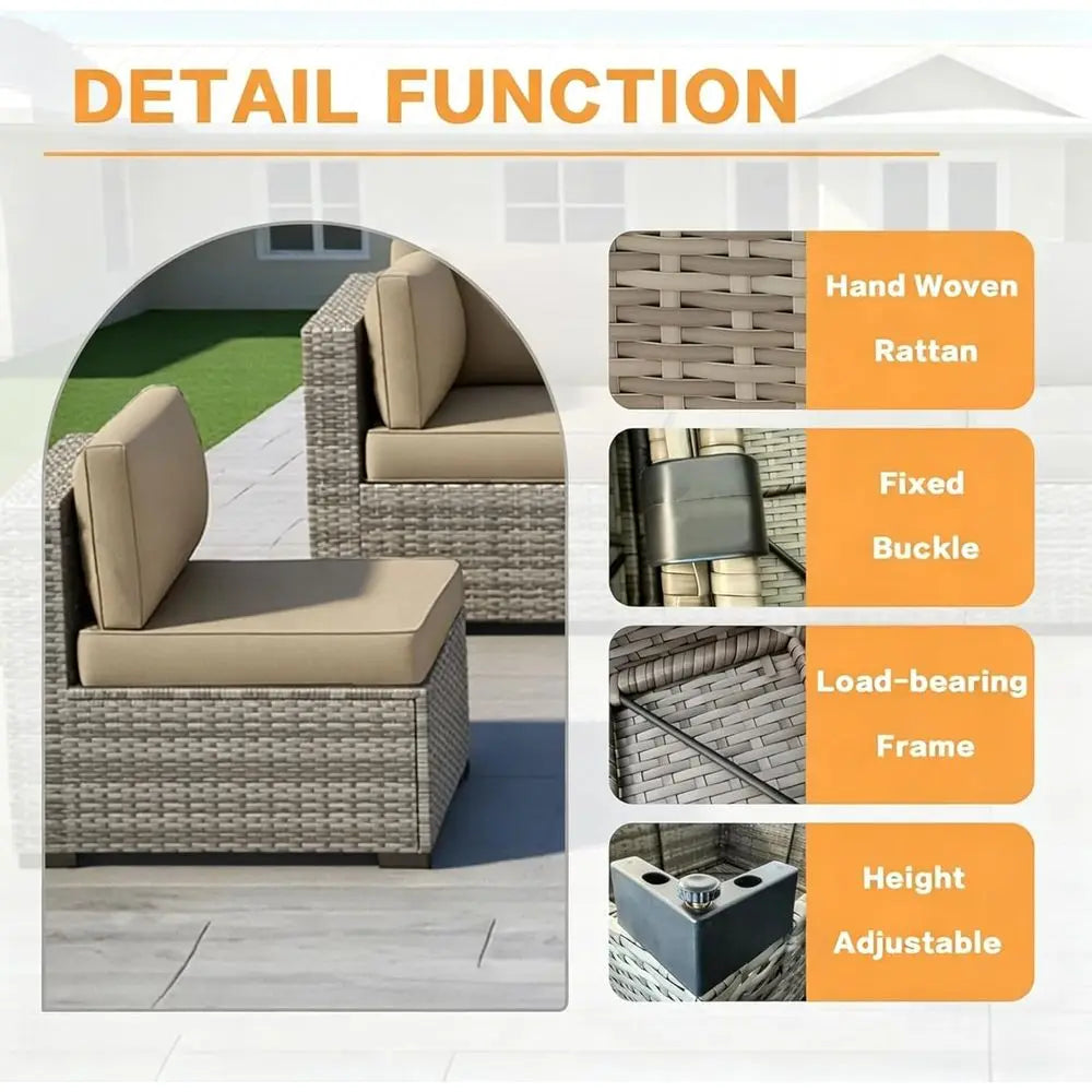 5 Pieces Outdoor Patio Furniture Set