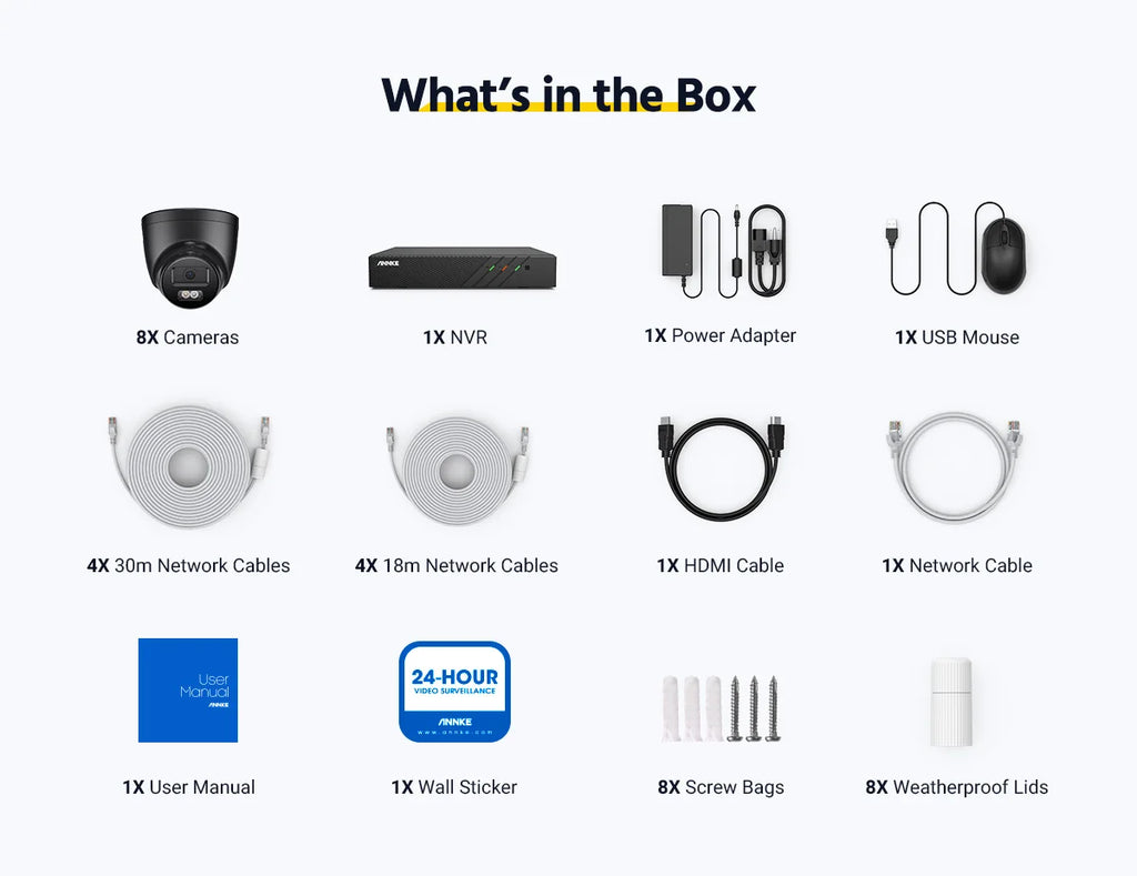 3K 6MP Ultra HD POE Video Surveillance System 8CH NVR Recorder