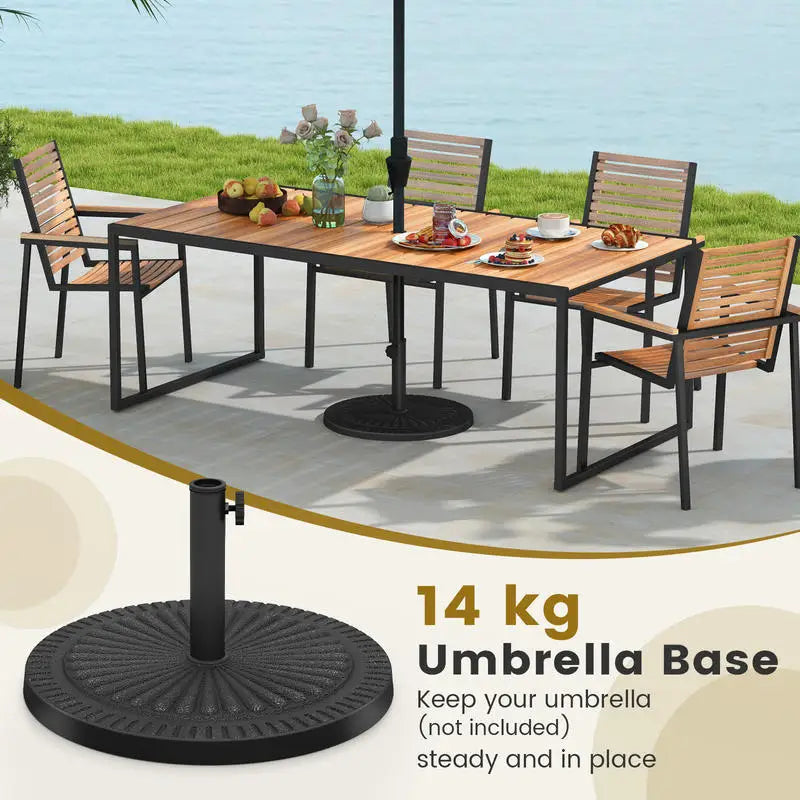 31.5 lbs Market Heavy-Duty Outdoor Stand Bronze Umbrella Base