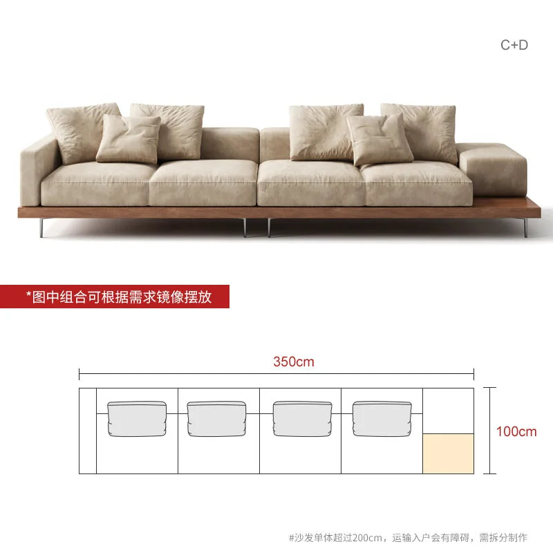 Japanese Style solid wood sofa