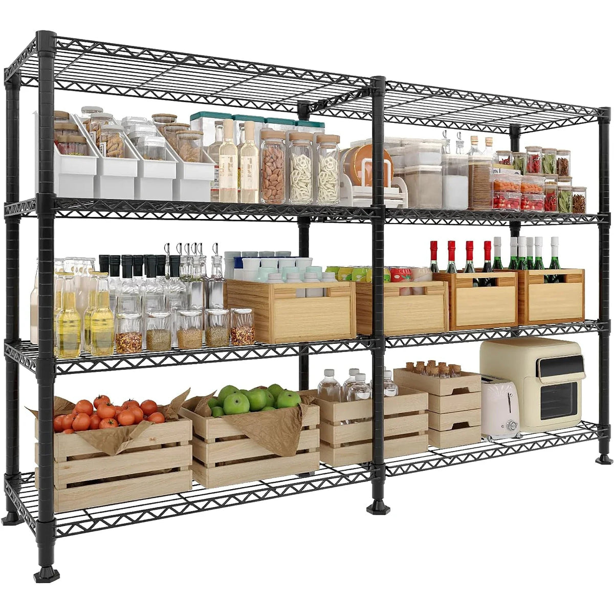 Metal Storage Shelves Heavy Duty Wire Shelving Adjustable Rack Shelf