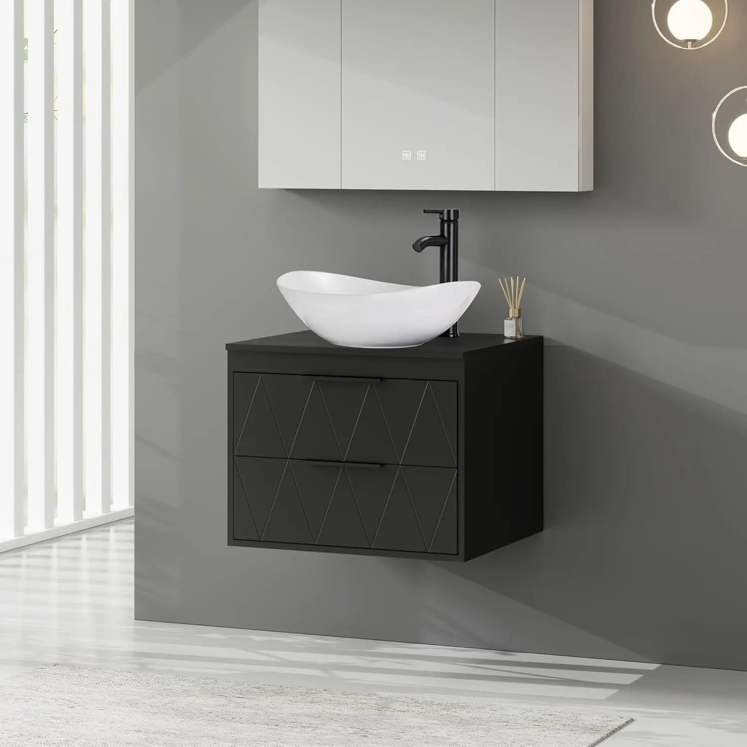 24" Floating Bathroom Vanities with Sink Combo