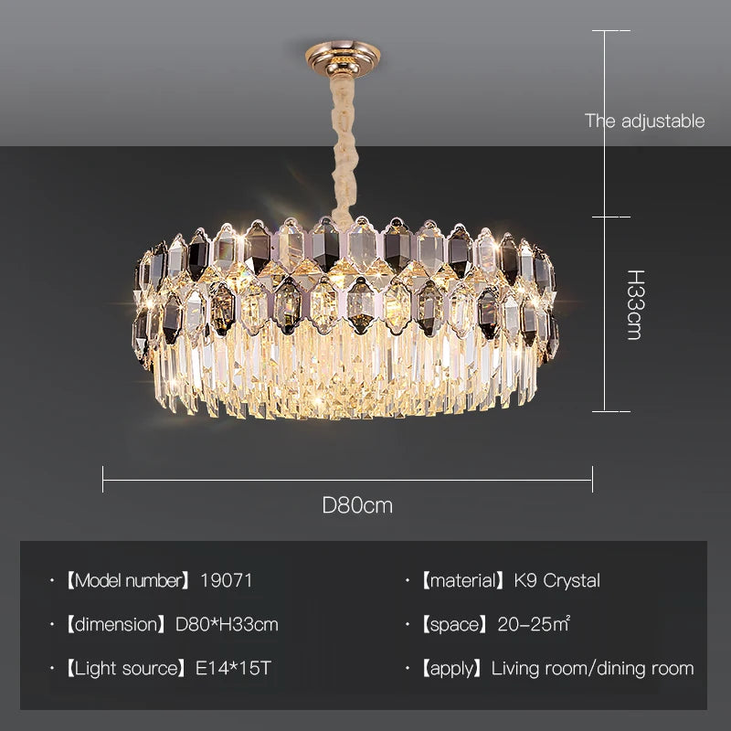 Luxury Crystal Chandelier Postmodern Atmosphere