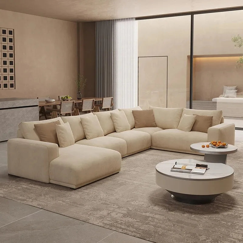 Beige Living Room Combination Sofa