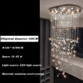 Crystal Multi-Head Long Chandelier