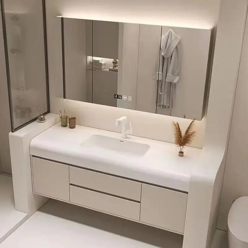 Luxury Cabinet White Rock Integrated Washbasin