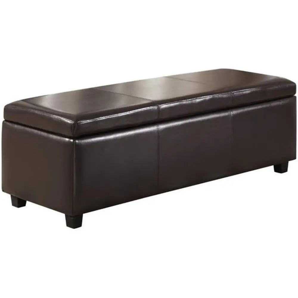 Leather Storage Ottoman with Lift Top