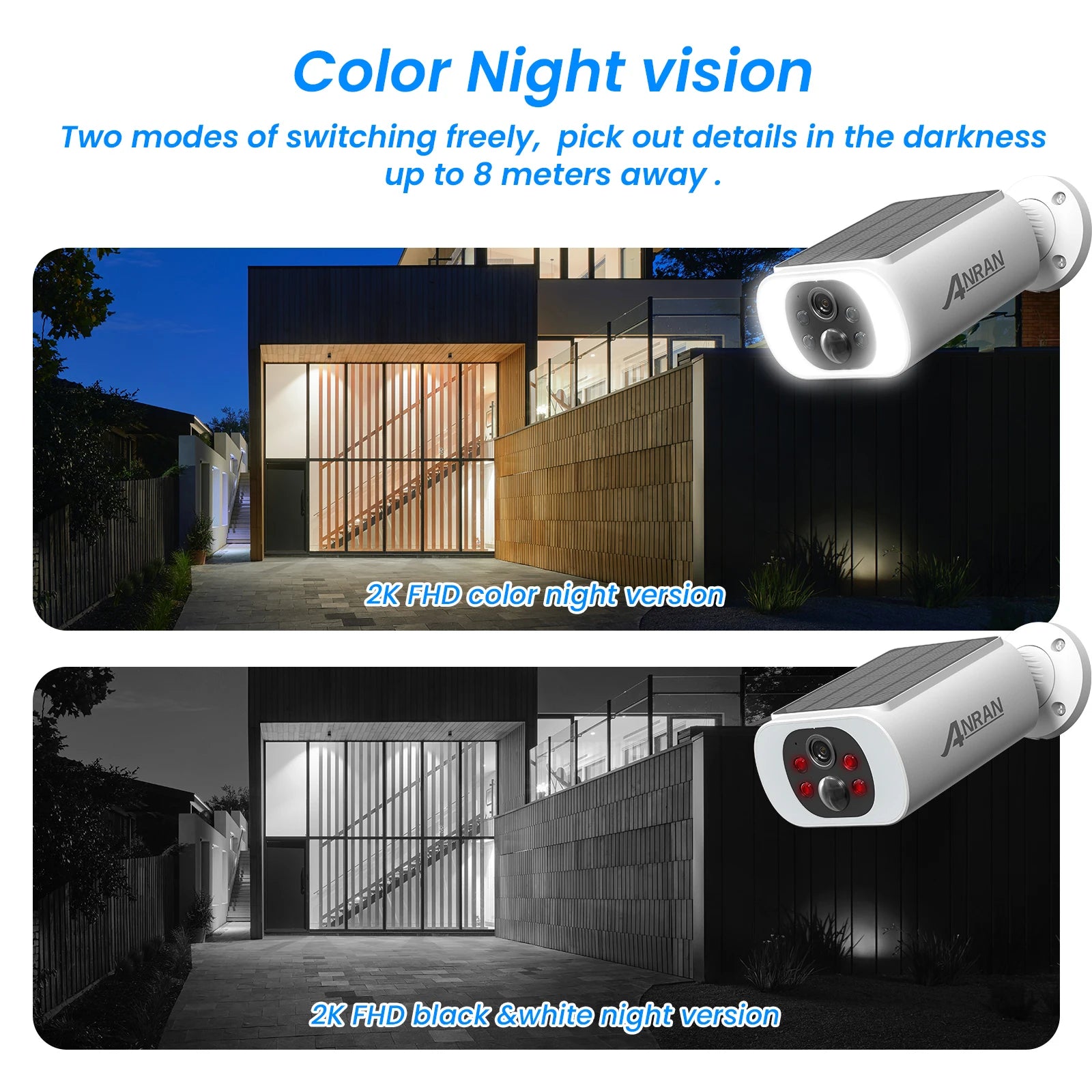 2/3/4 PCS Outdoor Wireless WIFI  2.4G 3MP Battery Solar Security Camera