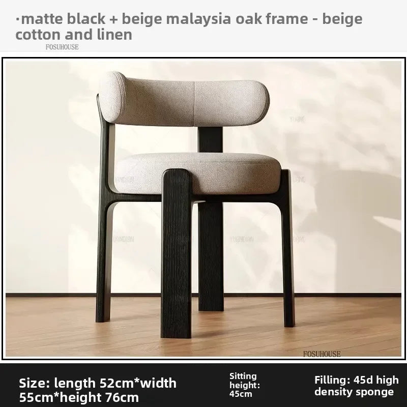 Solid Wood Dining Room Backrest Chairs