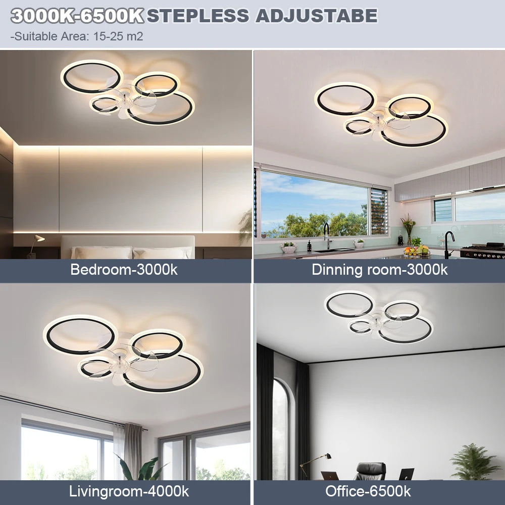 Led Low Noise Ceiling Fan Chandelier