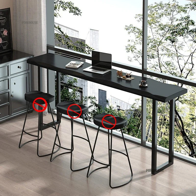 Counter Height Bar Table Solid Wood