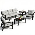 6pc Patio Sectional Sofa Set All Weather