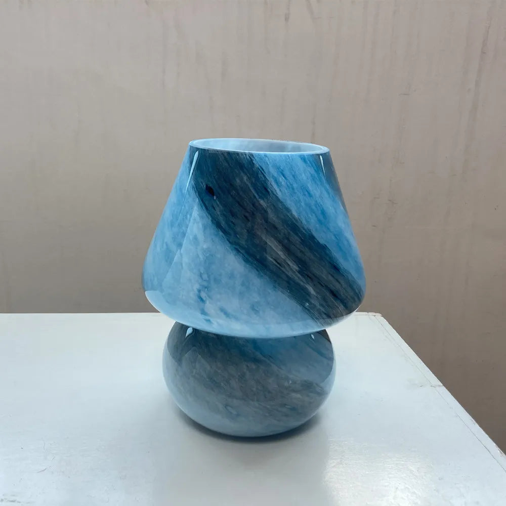 Handmade Glass Mushroom Table Lamp
