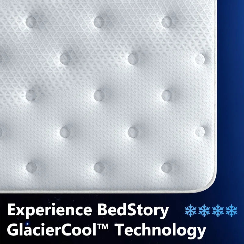 Cool 14" Queen Plush Hybrid Mattress with Cooling Fabric,