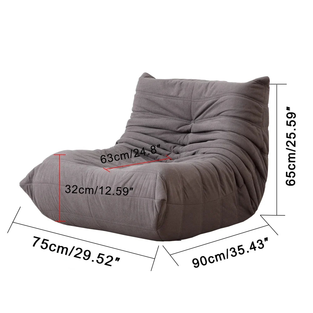 Classic Grey Sponge-Filled Sofa