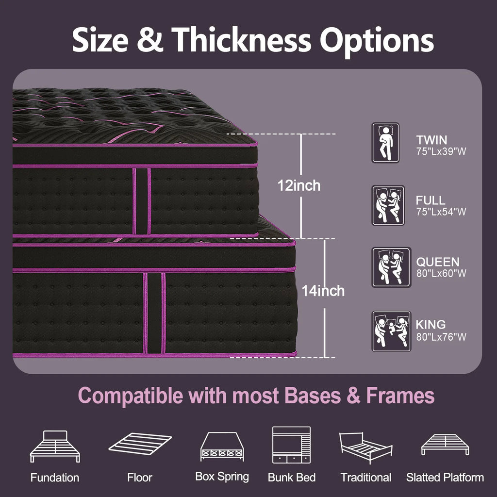 Hybrid Gel Memory Foam Mattress with Pocket Spring