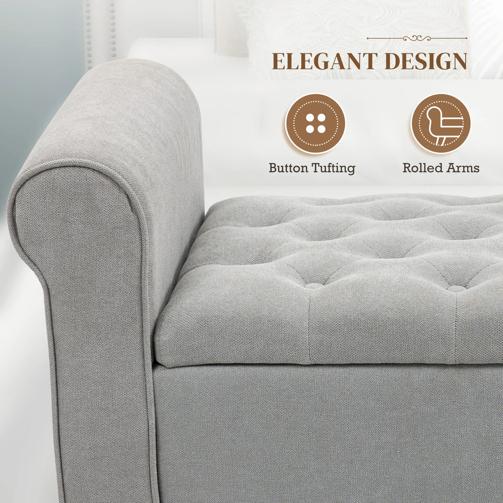 Modern Tufted Storage Bench for End of Bed