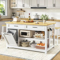 Kitchen Island with Storage and Seating Include 2 Bar Stools