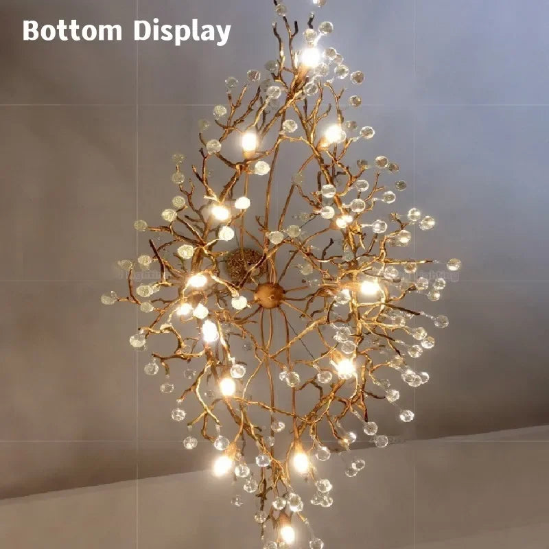 Vintage Branch Crystal Chandeliers For Dining Room