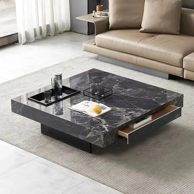 Modern Coffee Table Top Rectangular Stone Marble Top