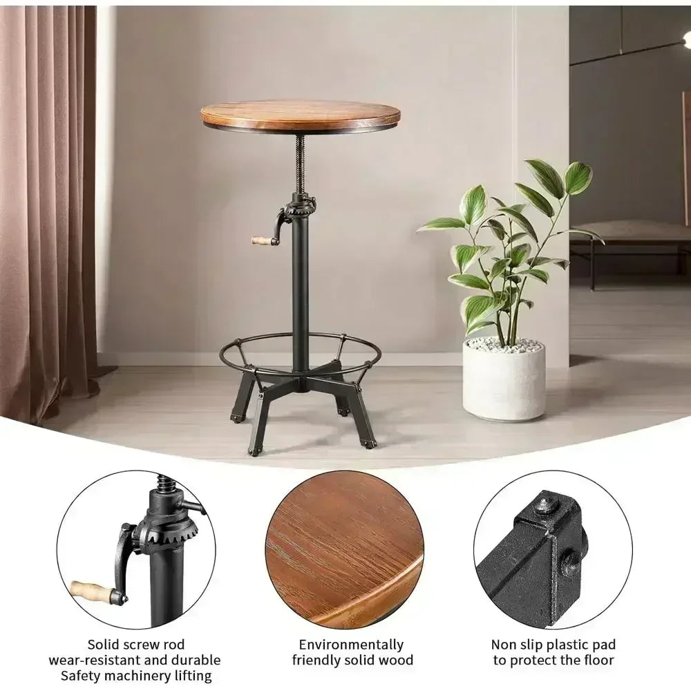 Swivel Bar Table Set with 2 Stools