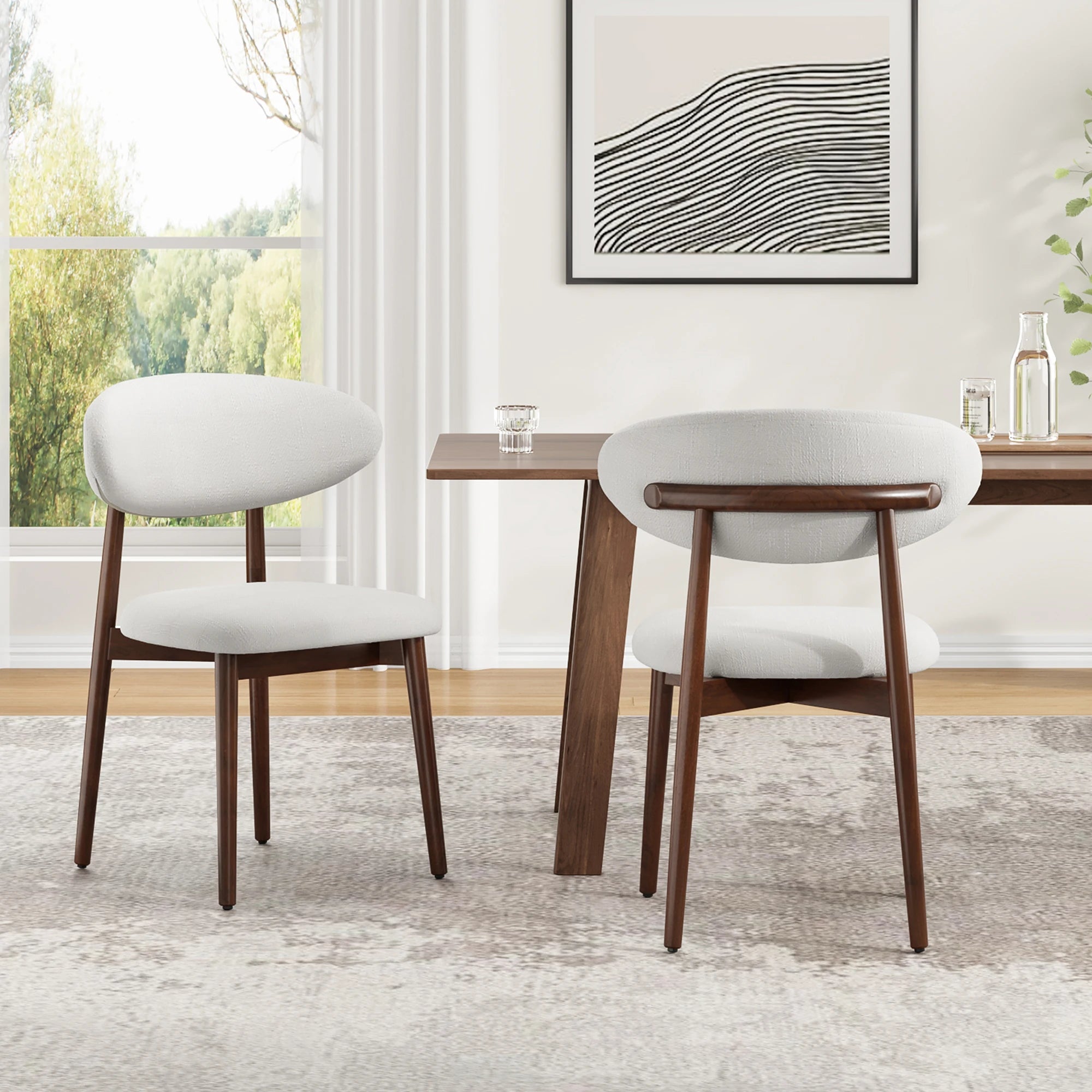 Farini Solid Wood Dining Chairs Set of 2