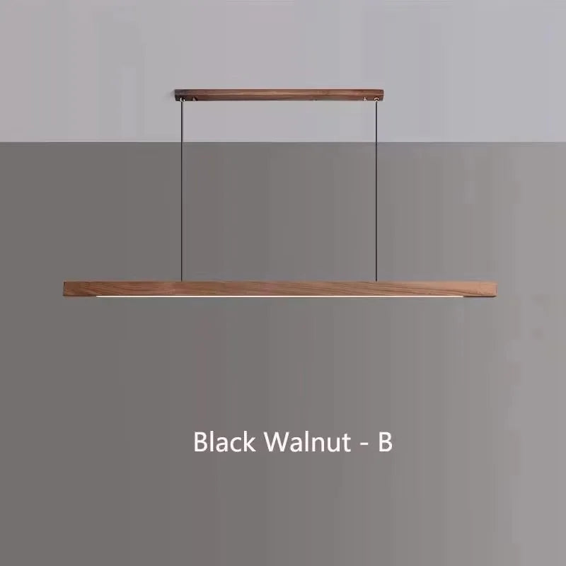 Modern LED Chandelier Walnut