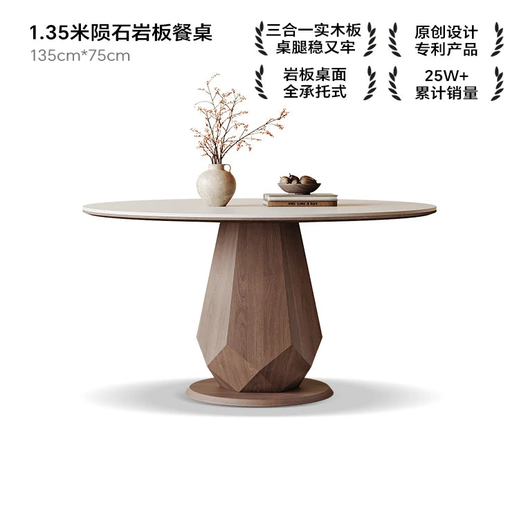 Vintage White Round Dining Tables Modern Simple Design