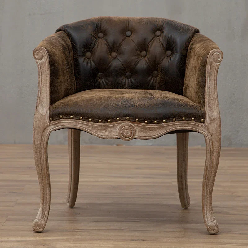 Leisure Sofa Chair, Solid Wood Antique Dining Chair,